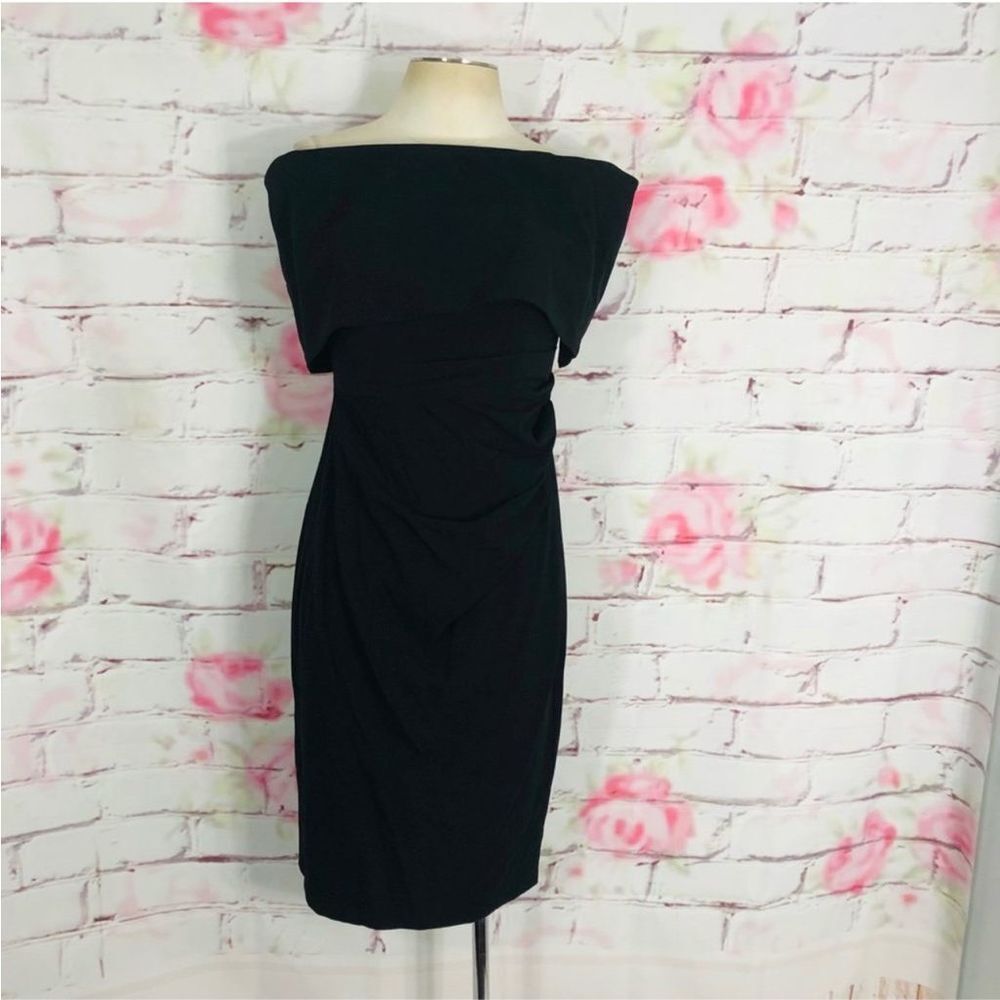 Vince camuto NWOT black off the shoulder cocktail party dress size 2 - Picture 6 of 14